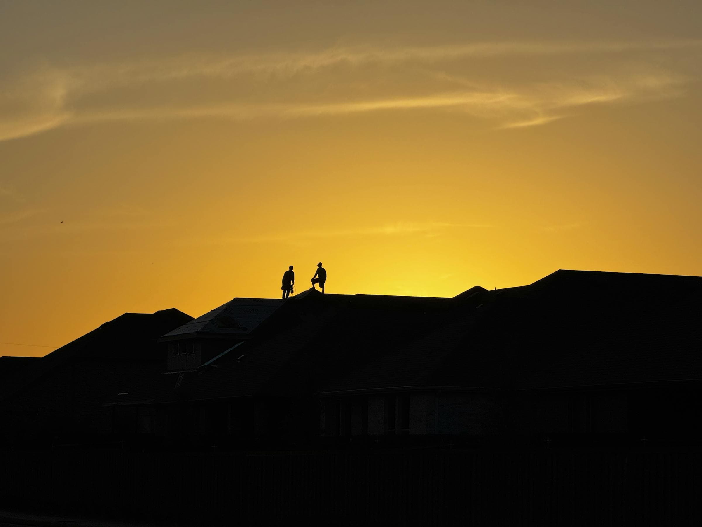 Golden-hour Central Texas rooftop